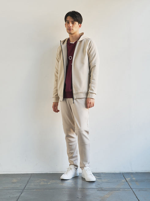 【TRANSITION】カルゼダンボールフロントZIPパーカー